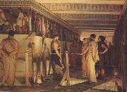 Alma-Tadema, Sir Lawrence Pheidias and the Frieze of the Parthenon Athens (mk24) oil painting on canvas